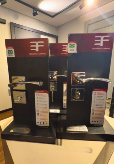 Fechadura 3F Inova Quadrada Cromada