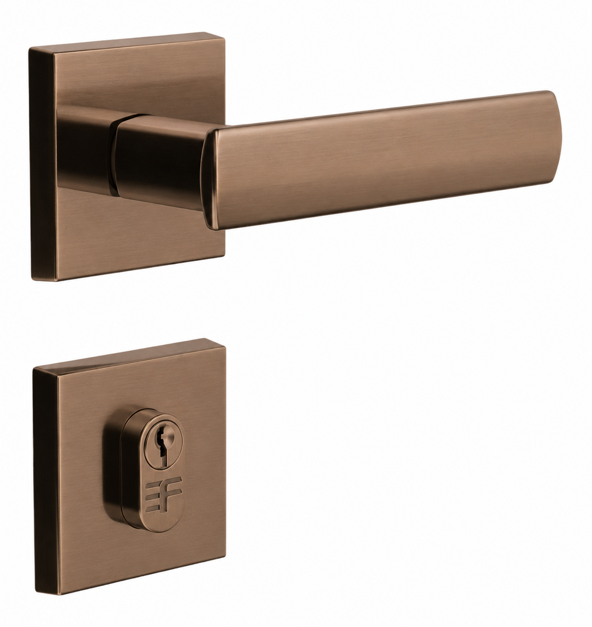 Fechadura 3F 4182 Quadrada Bronze Externa