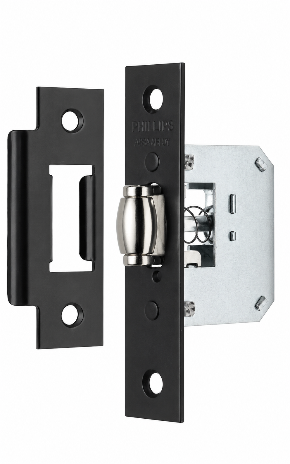 Fechadura Roletinho Inox Pado Para Porta Pivotante – Cor Preto