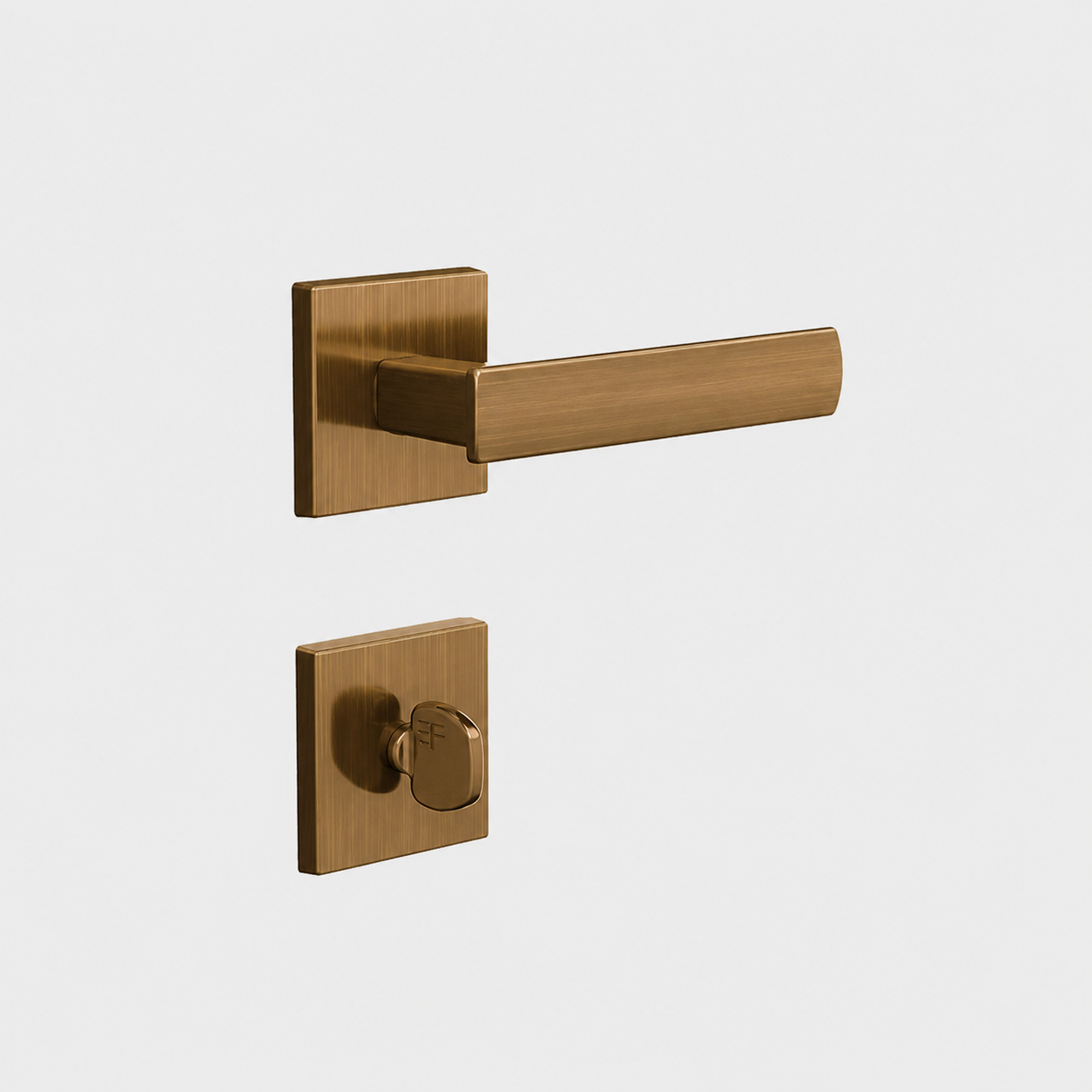 Fechadura 3F 4182 Quadrada Bronze Banheiro