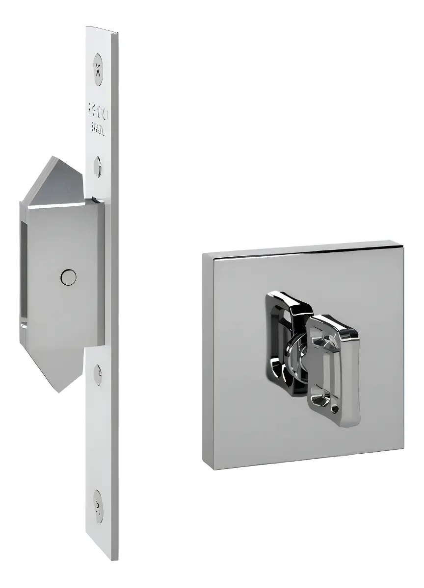 Fechadura Trava Porta Correr Banheiro WC Pado 45mm – Cromado