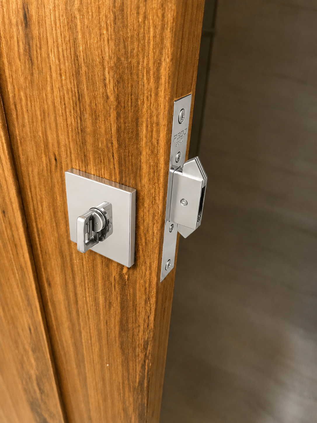 Fechadura Trava Porta Correr Banheiro WC Pado 45mm – Cromado