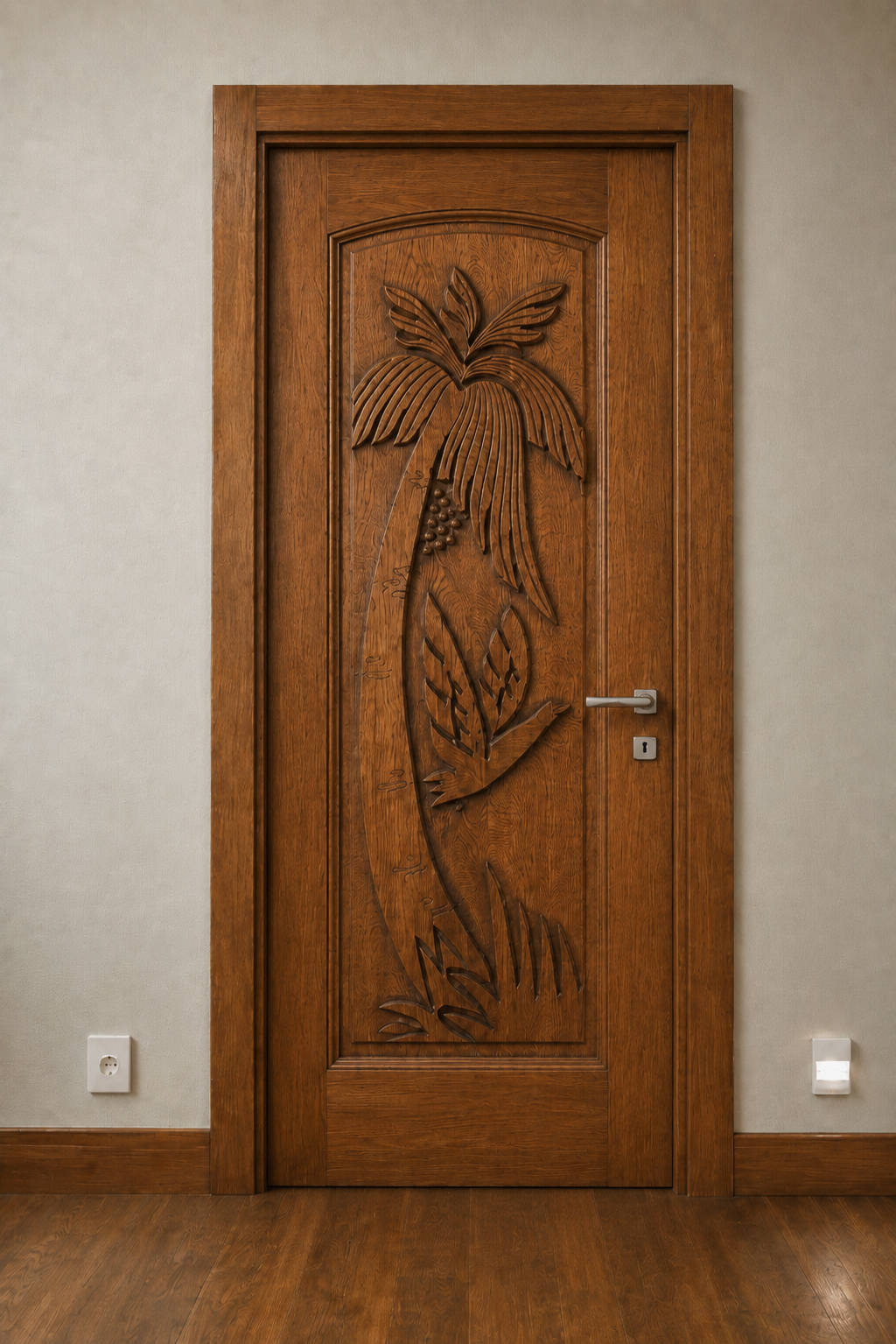 Porta Externa Entalhada Cedro Arana com Selador Nepasi