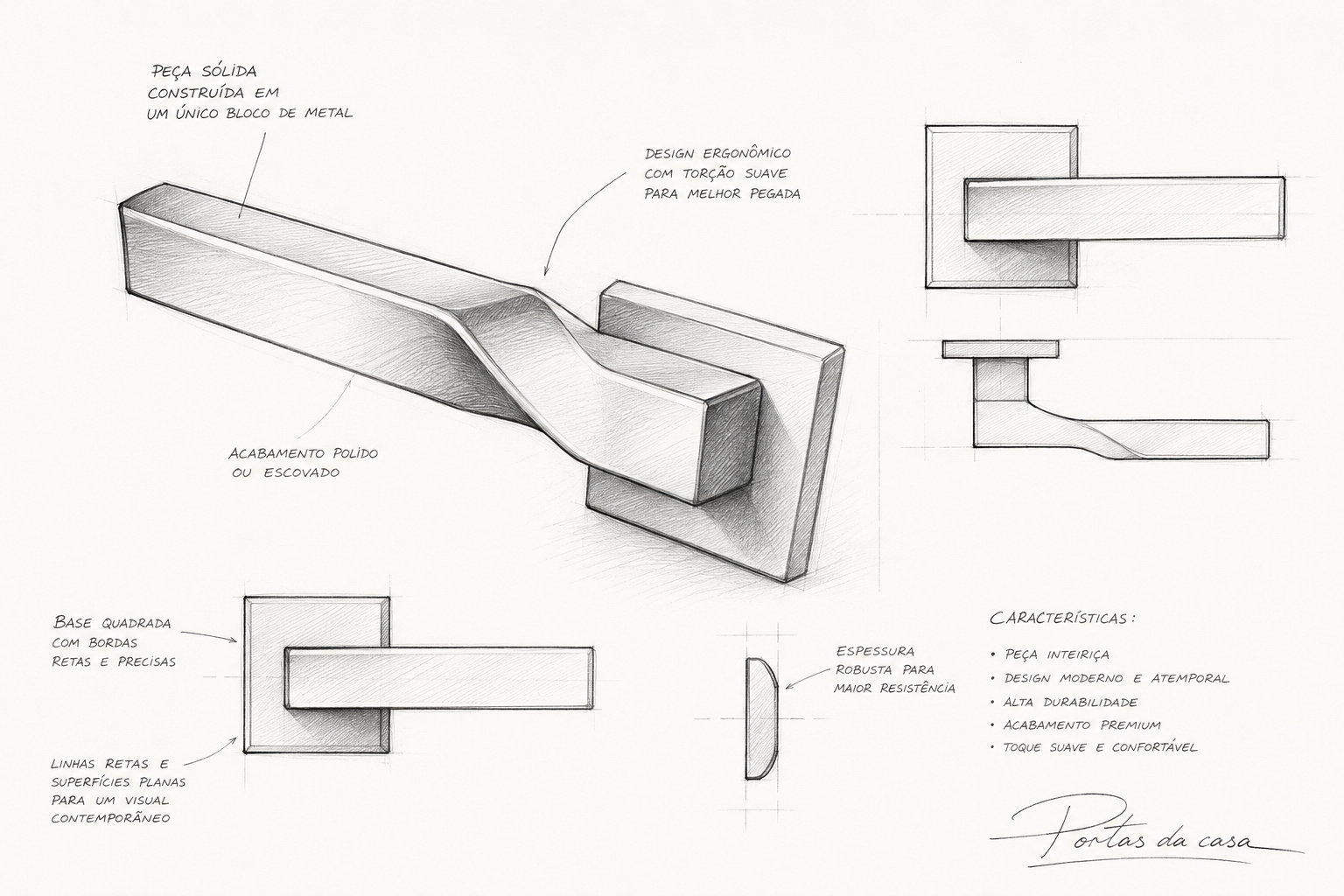 Fechadura Zen Design Narval | Linha Assinada