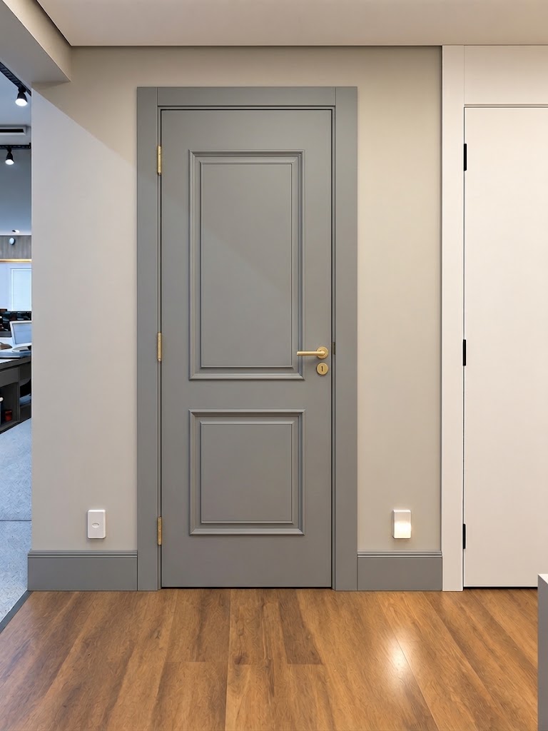 Porta TM Doors (Moldurada) Cinza